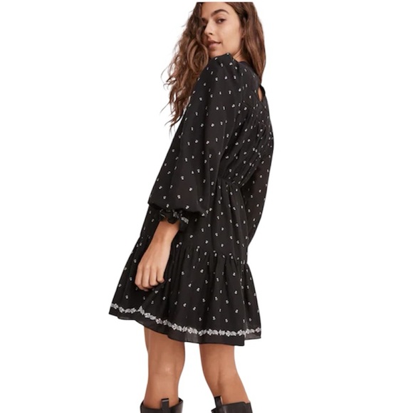 Madewell Dresses & Skirts - Madewell Mockneck Mini Ditsy Floral Long Sleeve Dress in Welsh Blossoms